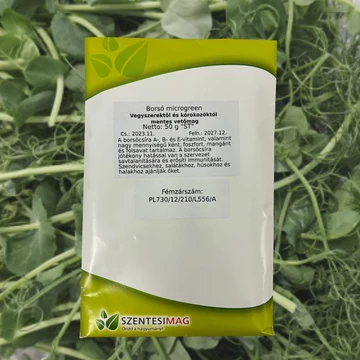 Borsó microgreen vetőmag tasak