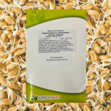 Búza microgreen vetőmag csomagolás