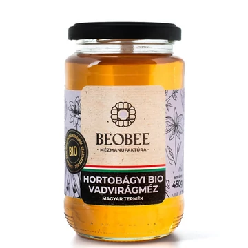 Hortobágyi BIO vadvirágméz 450 g BeoBee csomagolás