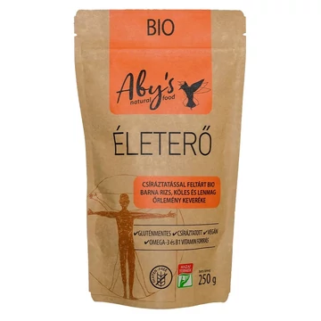 Aby’s Bio Életerő Mesterkeverék, 250 g, csíráztatott gluténmentes gabonakeverék omega-3-mal és rosttal