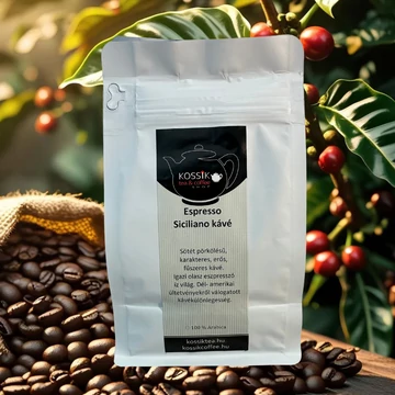 Espresso Siciliano speciality kávé – sötét pörkölésű, olasz stílusú arabica espresso