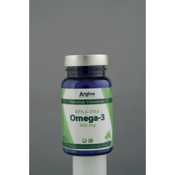 Omega-3 600 mg tisztított halolaj kapszula EPA-DHA E-vitaminnal 60db