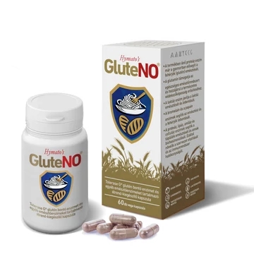 GluteNO gluténbontó kapszula, 60 db, enzimes étrend-kiegészítő glutén- és tejfehérje bontására