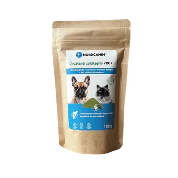 Nordcanin Új-Zélandi Zöldkagyló PRO+ ízületvédelem kutyáknak és macskáknak 100g