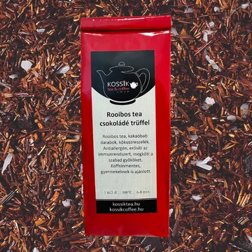 Csokoládé-Trüffel rooibos tea – koffeinmentes desszert tea csokoládéval, kakaóval és kókuszreszelékkel
