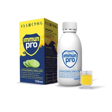 ImmunPro liposzómás immunerősítő emulzió, 150 ml, C- és D-vitaminnal, cinkkel és quercetinnel