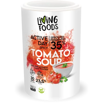 Living Foods fűszeres paradicsomos, bifidobaktériumos növényi fehérjelevespor sportolóknak