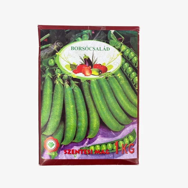 Borsó Szentesi borsócsalád vetőmag válogatás (1 kg)  csomagolása