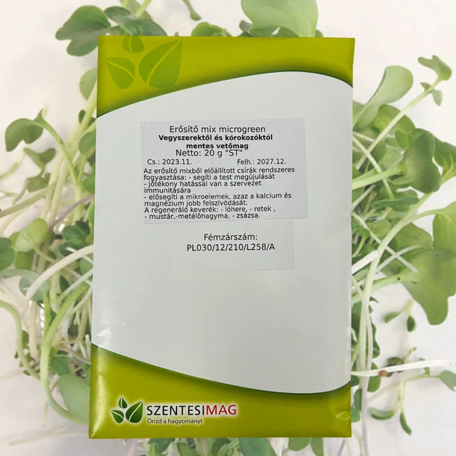 Erősítő mix microgreen vetőmag tasak