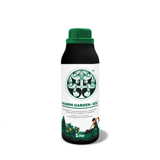 Humin Garden Sol, 1 liter, folyékony huminsav koncentrátum talajregeneráláshoz és tápanyagfelvétel fokozásához