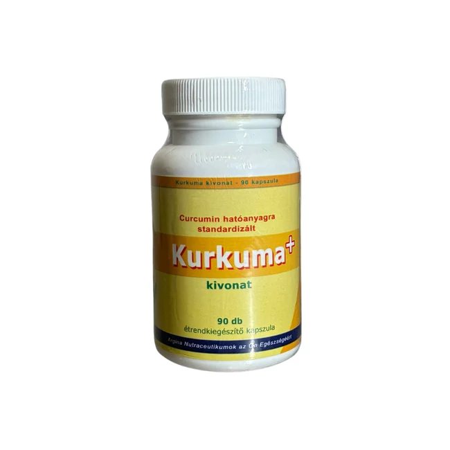 Kurkuma+ – természetes curcumin kivonat étrend-kiegészítő kapszula termékfotó