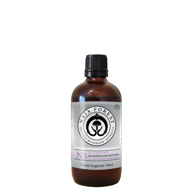 Naja Forest N5 bio Cordyceps, bio Mandula, bio Maitake, bio Shiitake, bio Reishi Étrend-kiegészítő (100 ml)