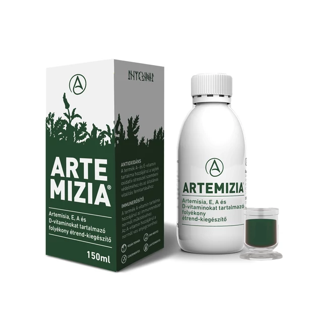 Artemizia folyékony étrend-kiegészítő, 150 ml, Artemisia gyógynövénnyel, vitaminokkal és antioxidáns hatással