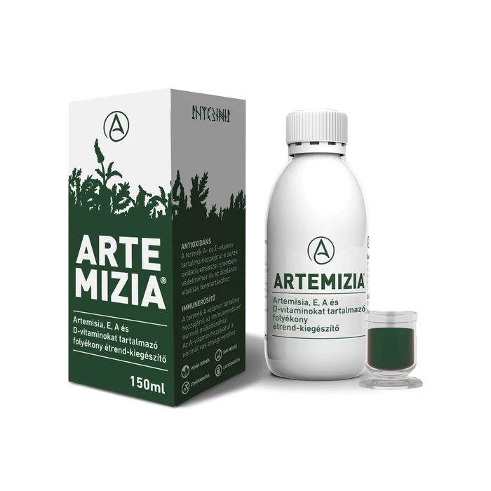 Artemizia folyékony étrend-kiegészítő, 150 ml, Artemisia gyógynövénnyel, vitaminokkal és antioxidáns hatással