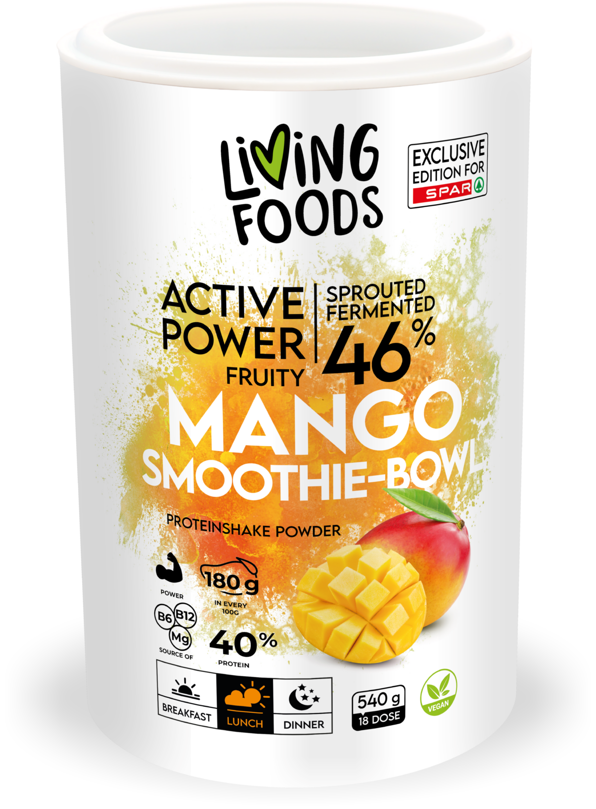 Living Foods Mango Smoothie-Bowl Shake – 540 g