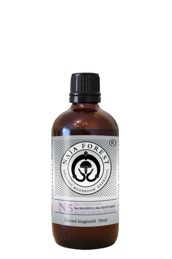 Naja Forest N5 bio Cordyceps, bio Mandula, bio Maitake, bio Shiitake, bio Reishi Étrend-kiegészítő (100 ml)